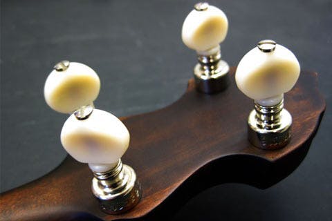 KAISH Gold w/Pearl Buttons Set of 5 Banjo Geared Tuners Tuning Keys Pegs Machine Heads